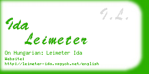 ida leimeter business card